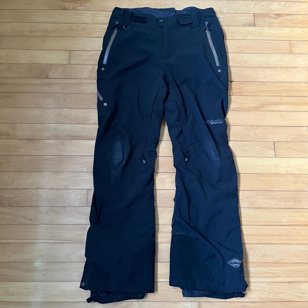 Columbia Titanium Omni-Tech Black Snow Pants Mens Ski Snowboard Waterproof